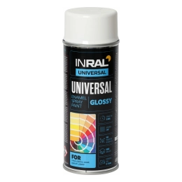 AEROZOLINIAI DAŽAI UNIVERSAL RAL9010 PIENO BALTUMAS 400ml INRAL