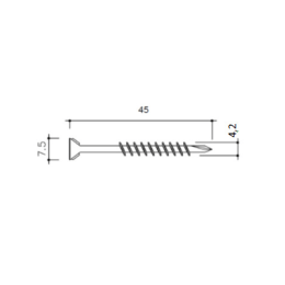 CEDRAL SRAIGTAS Į MEDINĘ KONSTRUKCIJĄ 4.0 x 45 mm 