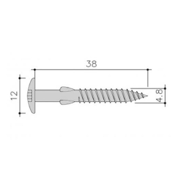 CEDRAL VARŽTAS TORX 4.8x38 C52