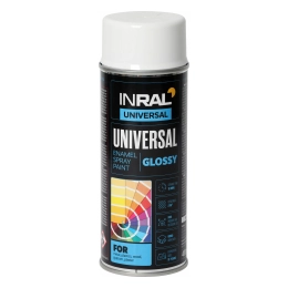 AEROZOLINIAI DAŽAI UNIVERSAL RAL9003 BALTI BLIZGŪS 400ml INRAL