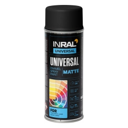 AEROZOLINIAI DAŽAI UNIVERSAL RAL9011 JUODI MATINIAI 400ml INRAL