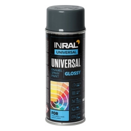 AEROZOLINIAI DAŽAI UNIVERSAL RAL7024 PILKI 400ml INRAL