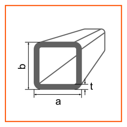160X160X4,0X12000 S355J2H square hollow section