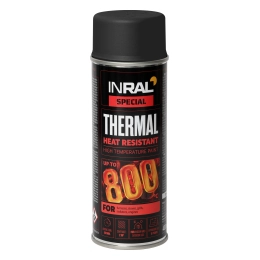 AEROZOLINIAI DAŽAI ATSPARŪS KARŠČIUI THERMAL RAL9011 JUODI 400ml INRAL
