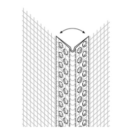 PVC KAMPINIS PROFILIS SU TINKLELIU 10 x15 cm 2.5M  EJOT