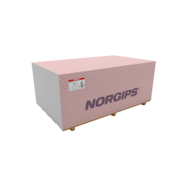 PLOKŠTĖ G/K GKF NORGIPS RAUDONAS 12.5x1200x2600 mm 3.12m2 