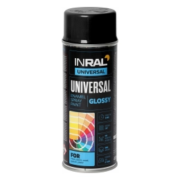 AEROZOLINIAI DAŽAI UNIVERSAL RAL9017 JUODI BLIZGŪS 400ml INRAL