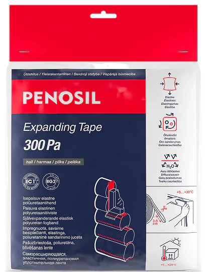IŠSIPLEČIANTI JUOSTA 15/4-7mm 8M PILKA EXPANDING TAPE 300PA PENOSIL