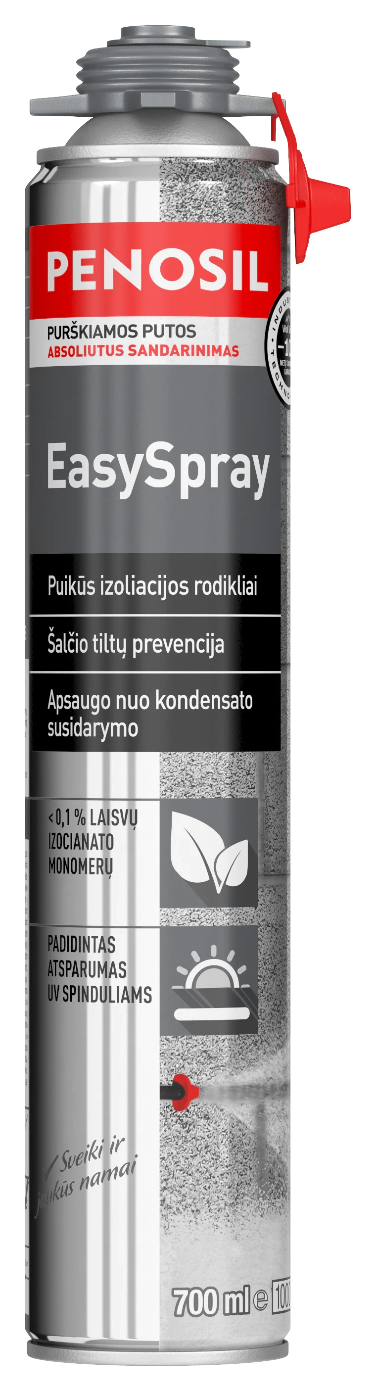 PURŠKIAMOS TERMOIZOLIACINĖS PUTOS EASY SPRAY 700ml PENOSIL