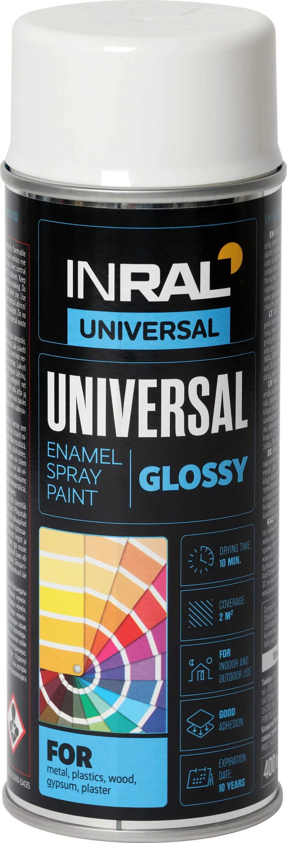 AEROZOLINIAI DAŽAI UNIVERSAL RAL9010 PIENO BALTUMAS 400ml INRAL