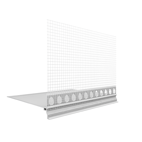 PVC COKOLINIS PROFILIS SU TINKLIUKU 180mm 2 M (Praktika) EJOT