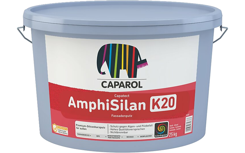 TINKAS SILIKONINIS AMPHISILAN FASSADENPUTZ K20 25 KG PL CAPAROL (Samanėlė)