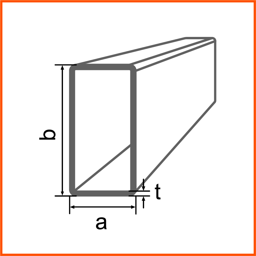 70x50x4,0x12000 S355J2H rectangular hollow section