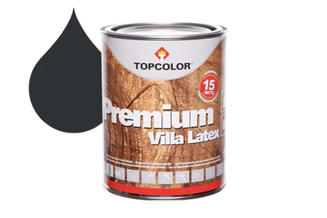DAŽAI MEDIENAI VILLA LATEX 1 L ANTRACITINĖ TOPCOLOR
