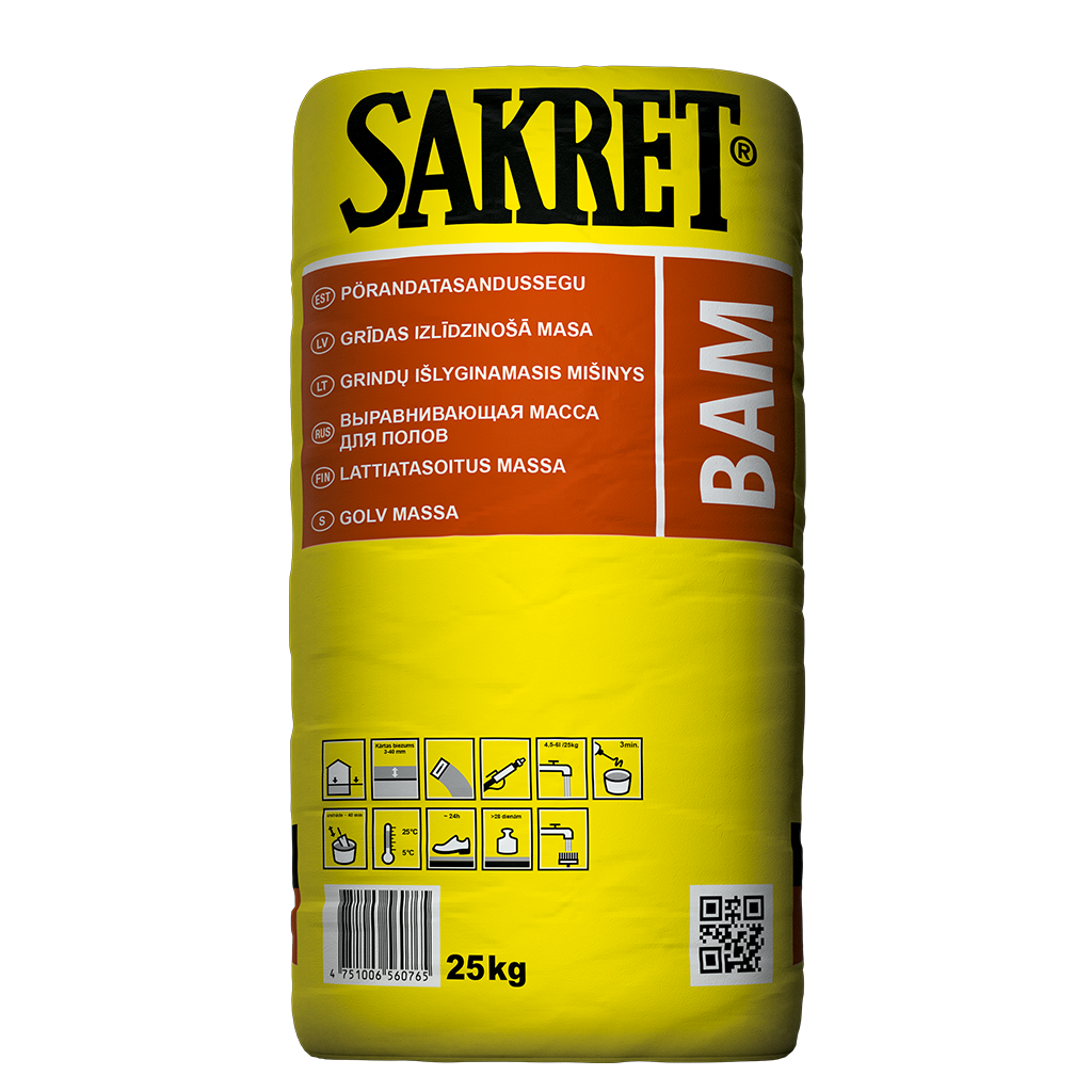 IŠLYGINAMASIS GRINDŲ MIŠINYS SAKRET BAM 3-40mm 25 KG