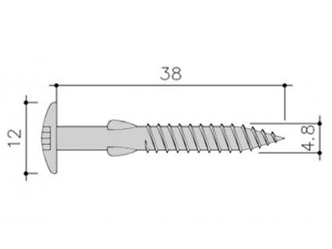 CEDRAL VARŽTAS TORX 4.8x38 C52