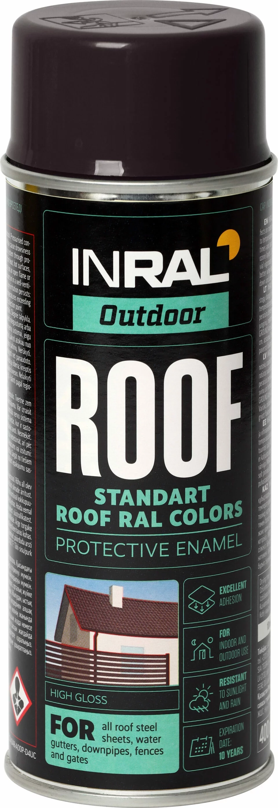 AEROZOLINIAI DAŽAI STOGO DANGAI ROOF SPRAY RAL8019 400ml INRAL