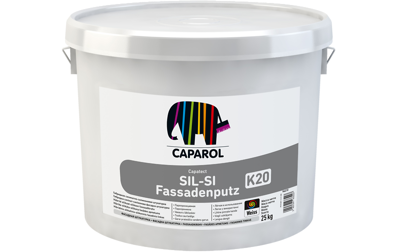 TINKAS SILIKAT-SILIKON CAPATECT SIL-SI FASADENPUTZ K20 25 KG CAPAROL