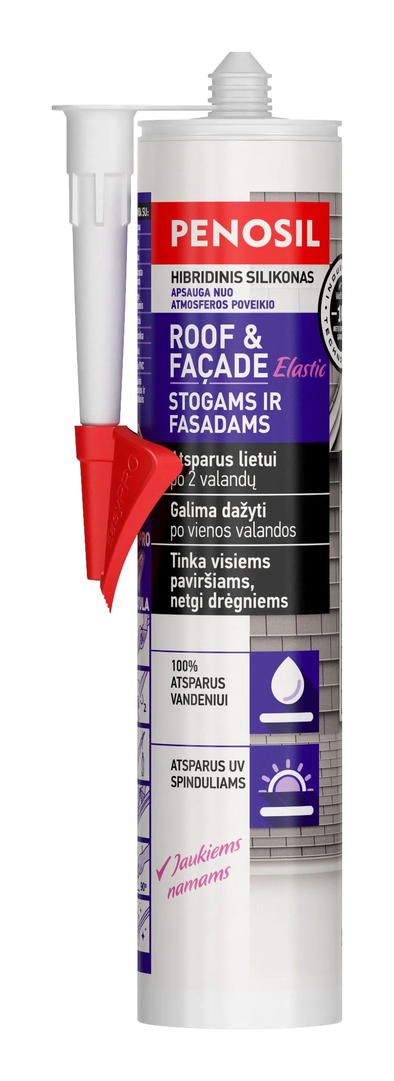 STOGŲ IR FASADŲ HERMETIKAS ROOF&FACADE 290ml RUDAS PENOSIL
