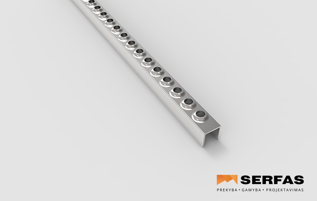 2000X25X37X2  1-OS EILĖSJUODO PLIENO KOPĖČIŲ SKERSINIS