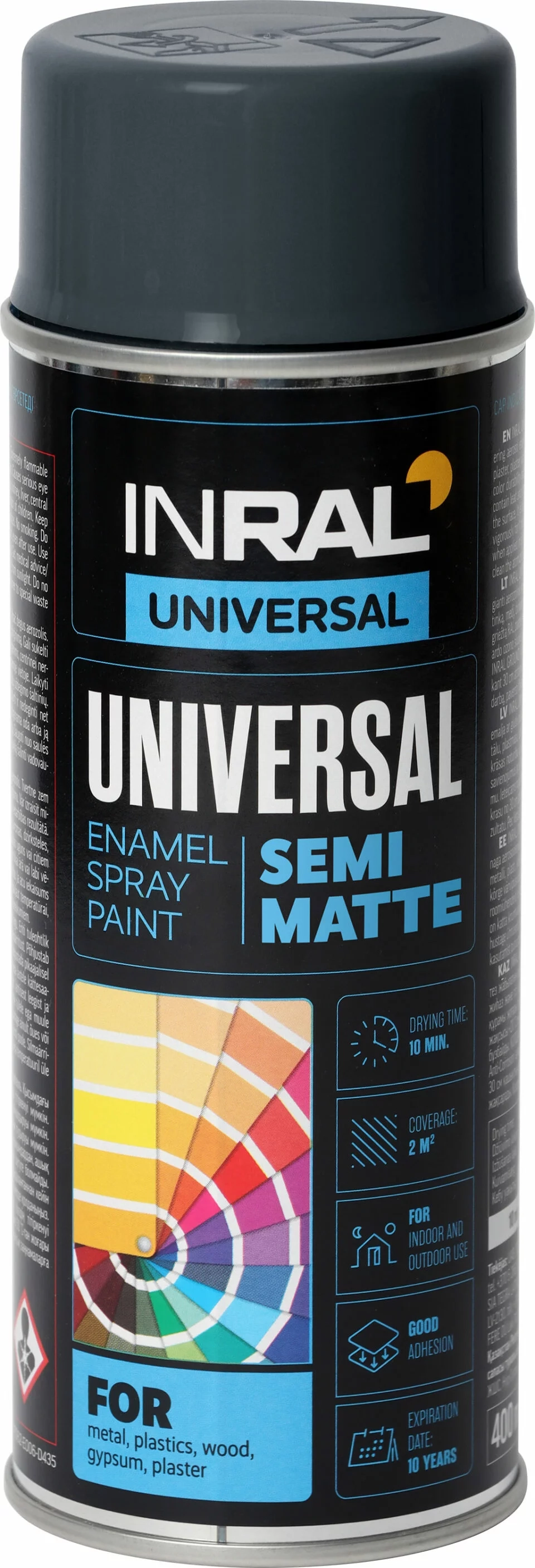 AEROZOLINIAI DAŽAI UNIVERSAL RAL7016 ANTRACITO PUS.MATINIAI 400ml INRAL
