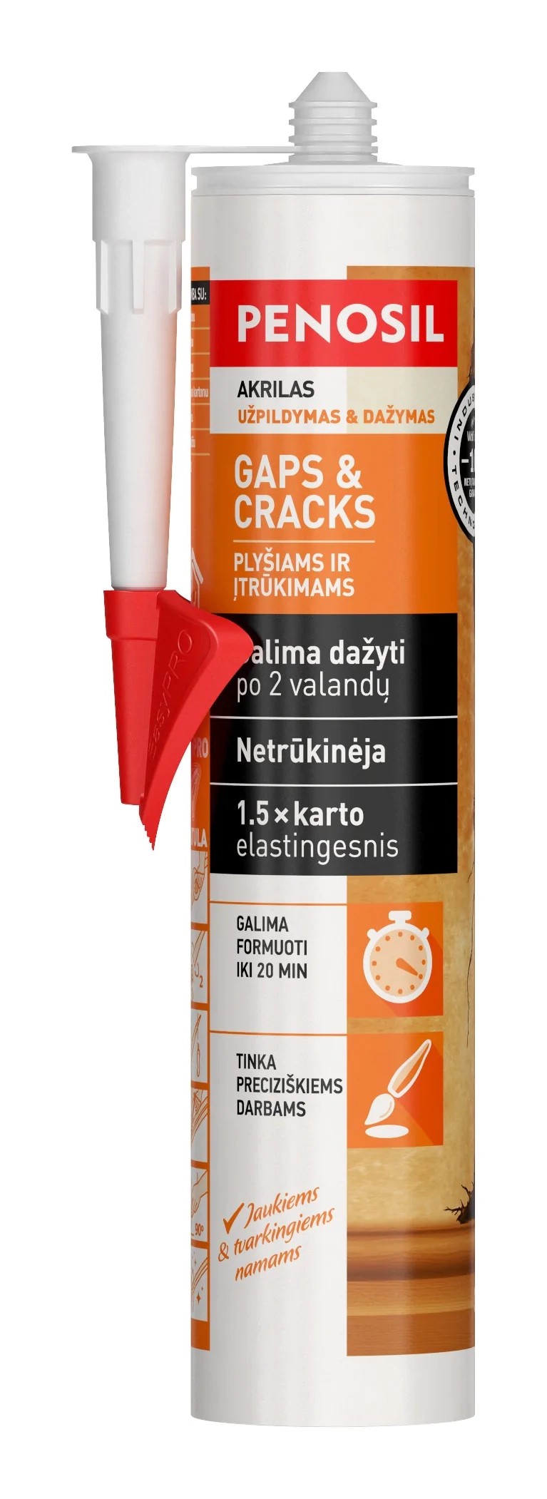 DAŽOMAS AKRILAS GAPS&CRACKS 310ml BALTAS PENOSIL
