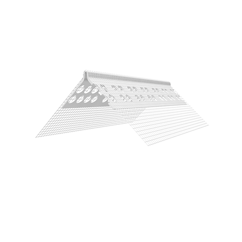 PVC KAMPINIS PROFILIS SU TINKLELIU 10 x15 cm 2.5M  EJOT