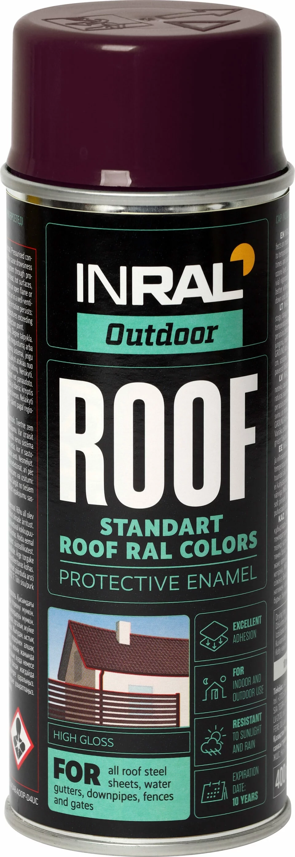 AEROZOLINIAI DAŽAI STOGO DANGAI ROOF SPRAY RAL8017 400ml INRAL