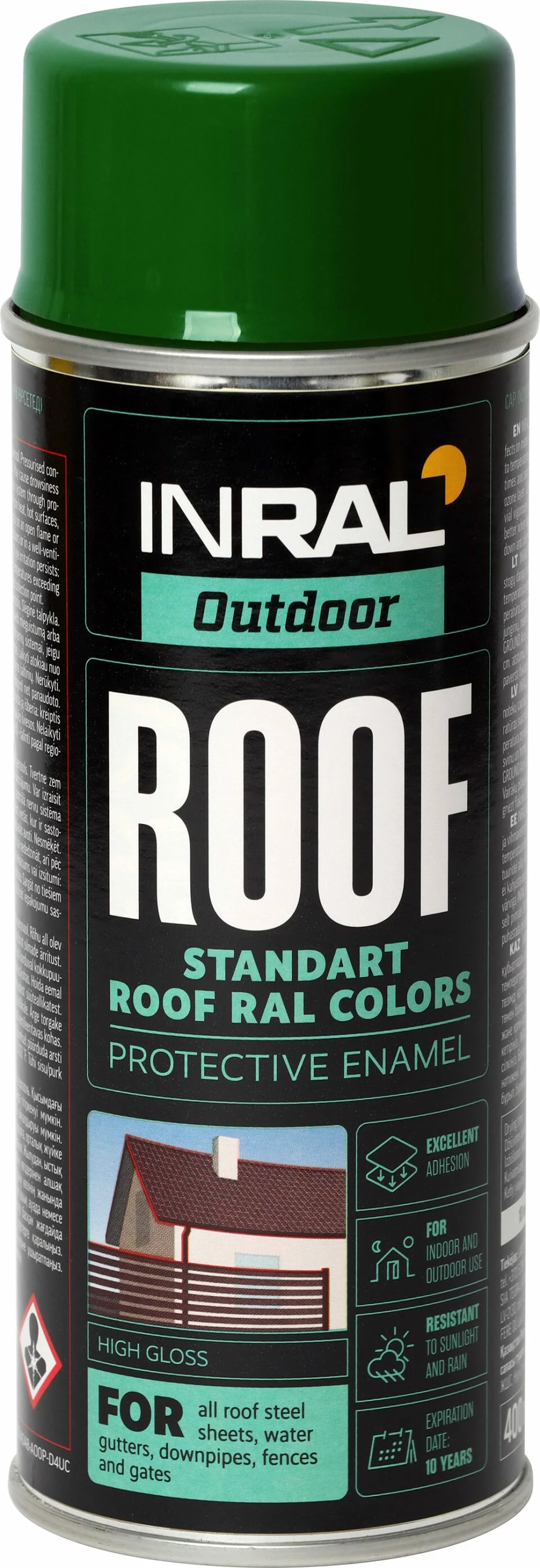 AEROZOLINIAI DAŽAI STOGO DANGAI ROOF SPRAY RAL6005 400ml INRAL