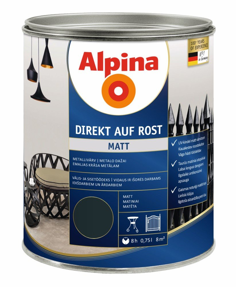EMALĖ A. DIREKT AUF ROST RAL7016 0.75 L (matiniai)