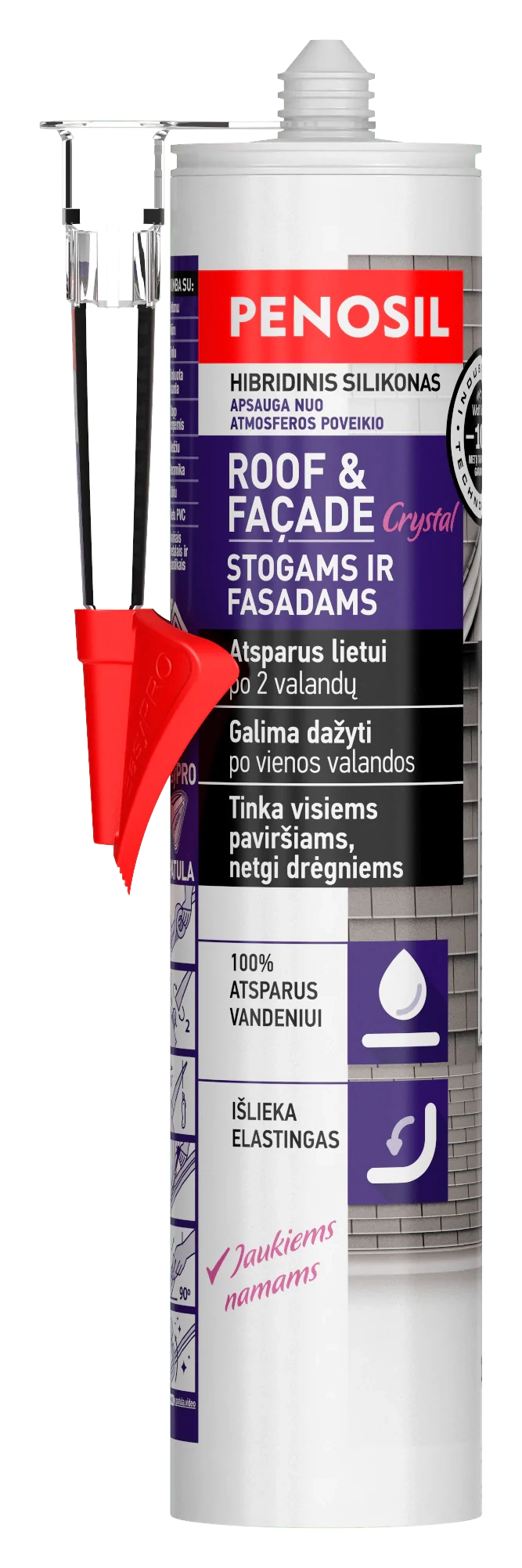 STOGŲ IR FASADŲ HERMETIKAS ROOF&FACADE 290ml BESPALVIS PENOSIL