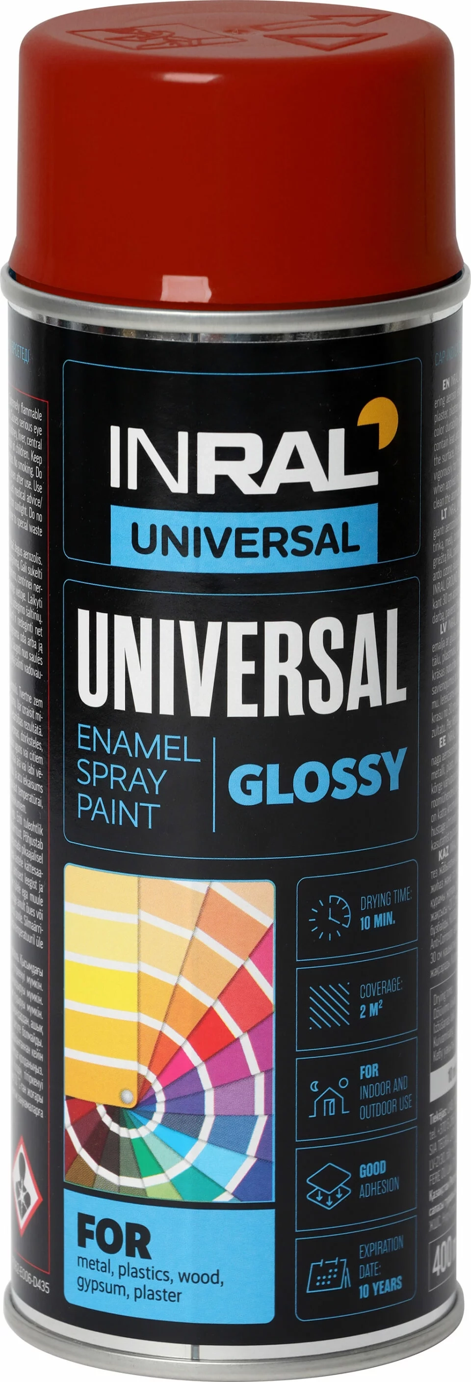 AEROZOLINIAI DAŽAI UNIVERSAL RAL3000 RAUDONA UGNIS 400ml INRAL
